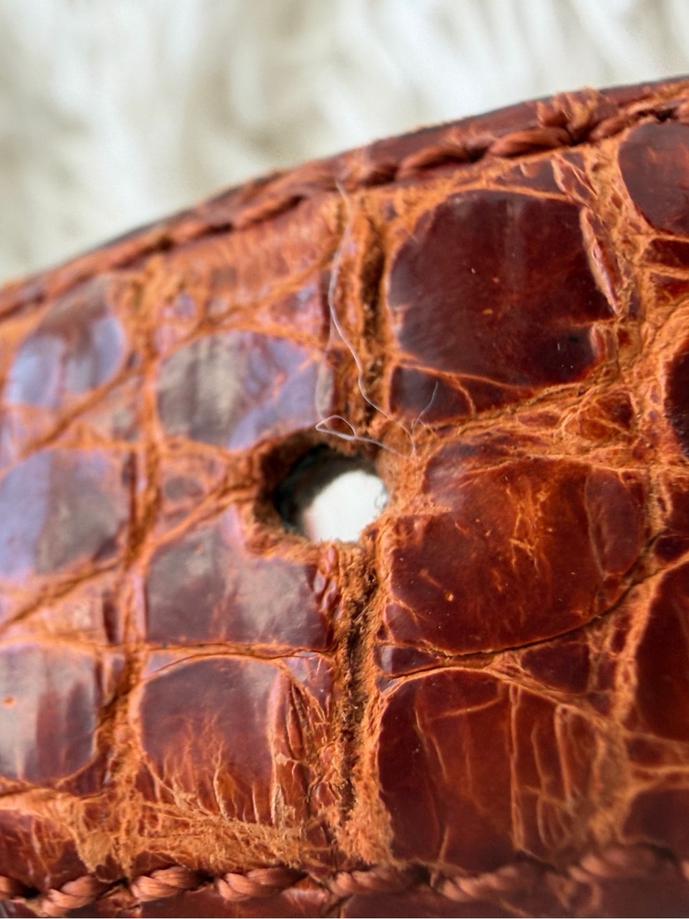 Vintage Rabena Crocodile Belt size 42 - Picture 8 of 8